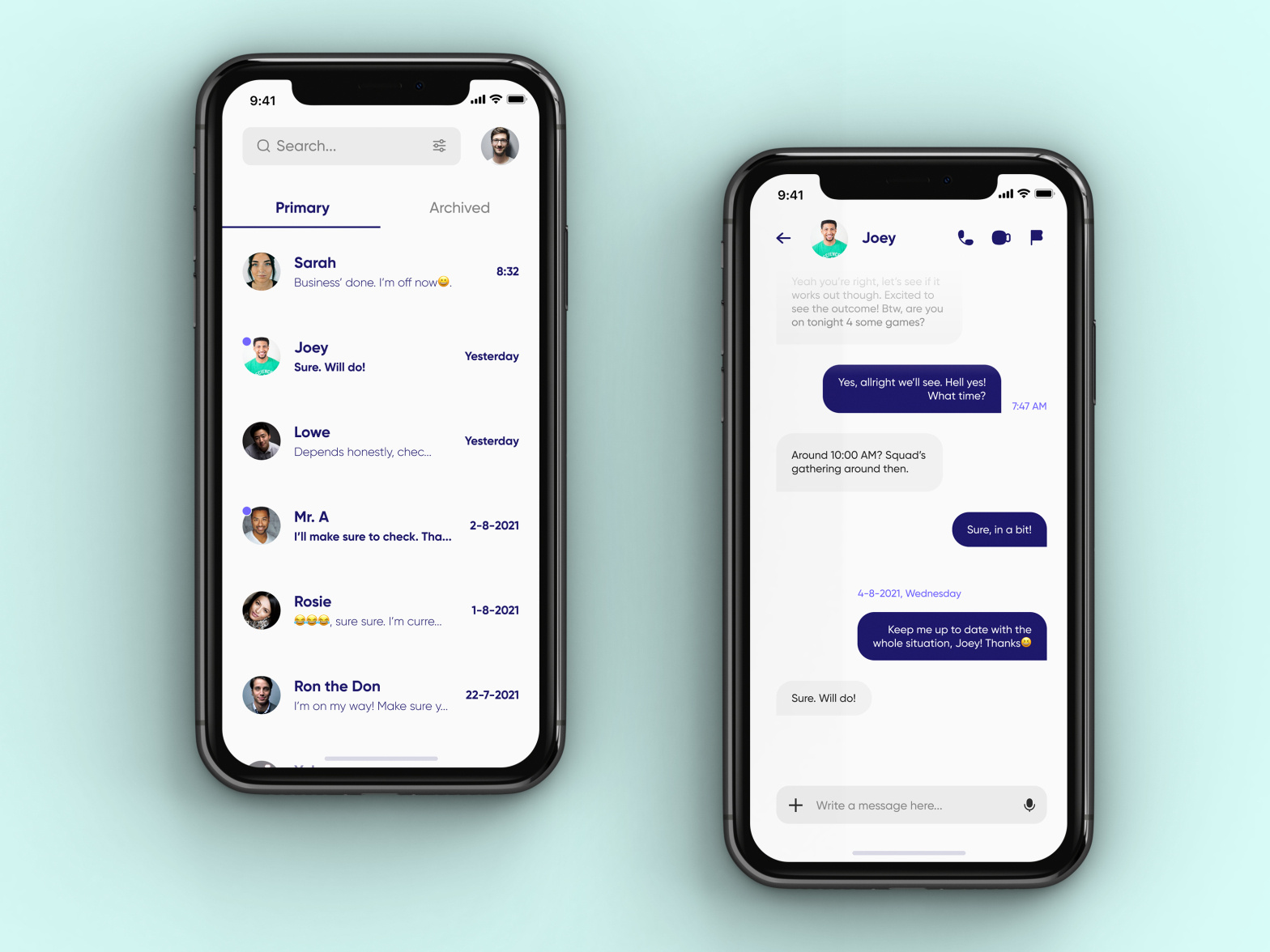 Direct Messaging UI/UX Design Concept by Najim Doudouh on Dribbble