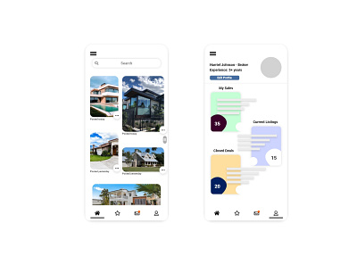 Real Estate Brokership App Design app broker buyer design home mobile design real estate sales ui