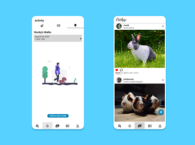Pet App app design mobile app mobile ui pet care pets social
