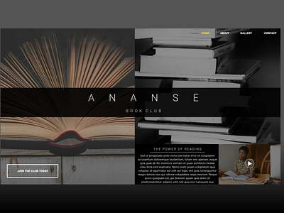 Ananse Book Club - Web Design