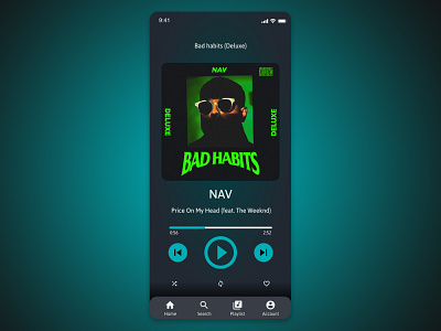 Music app design app app design application blue design designs minimal music music app music player ui ux