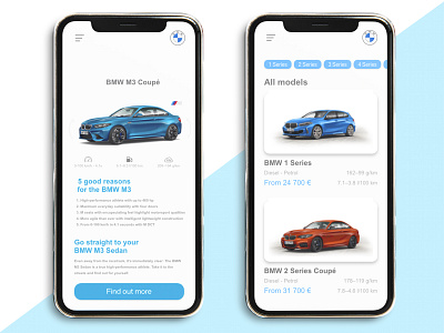 BMW App Design app app design apple application blue bmw branding car design designs minimal modern ui ux