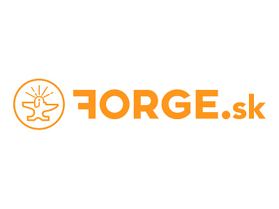 Forge.sk Logo branding design designs illustration logo minimal orange orange logo vector web