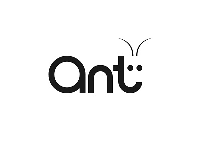 Ant animal ant branding design flat lettermark lettermarklogo logo typography