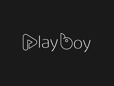 playboy animal branding bunny design flat lettermarklogo logo minimal play playboy rabbit vector