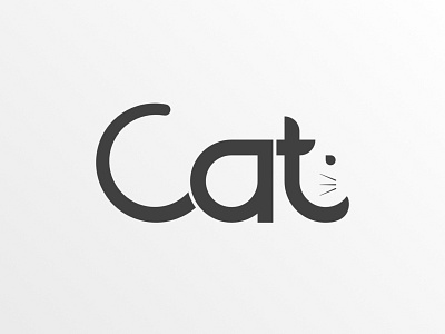 cat animal branding cat design flat lettermarklogo logo minimal pictorial logo typography vector