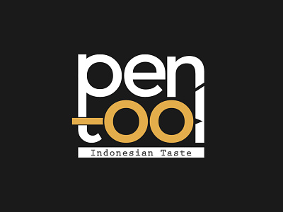 Pentool Indonesian Taste design flat indonesia indonesian taste letter lettermarklogo pencil pentol pentool typography