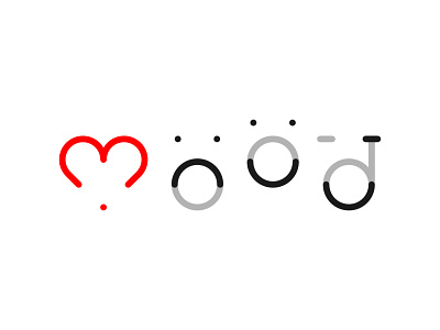 Mood branding design flat heart lettermarklogo logo mood typography vector