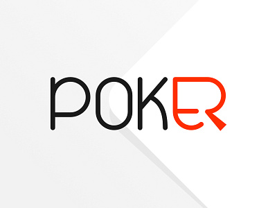 Poker Card branding design flat lettermarklogo logo minimal pictorial logo poker card poker chip typography