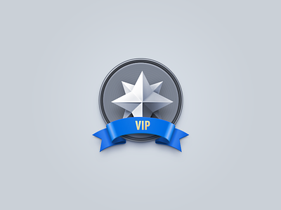 Vip Badge Vip badge blue icon metal silver star vip
