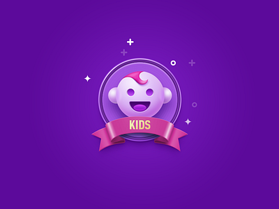 Vip Badge Kids badge children icon kids purple smile vip