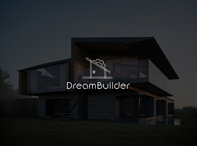 dream builder awesome building logo corporate creative design elegant house logo logo professional simple unique vector