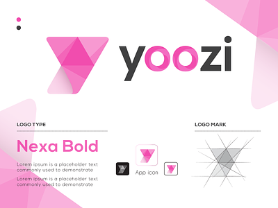YOOZI logo awesome branding creative design elegant latter logo logo professional unique vector y latter y logo