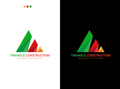 Triangle construction company logo awesome branding building construction logo corporate creative elegant illustration logo logo design professional unique