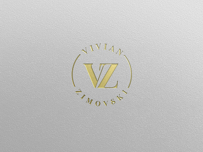 vivian zimovoski logo branding creative elegant illustration latter logo logo logodesign professional typography unique