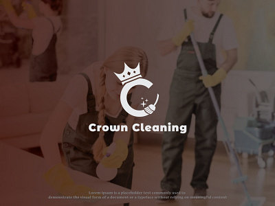 crown cleaning logo branding corporate creative elegant latter logo logo logo amker logo design professional simple unique