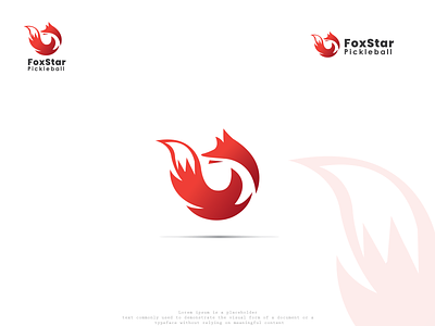 FoxStar pickleball logo awesome beautiful branding creative elegant fox logo logo logo design logo maker professional startup unique