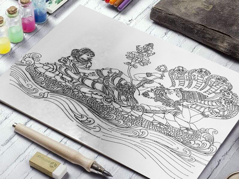 Goddess Lakshmi drawing  Pencil Sketching Tutorial
