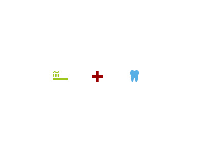 Icons dentist tooth toothbrush