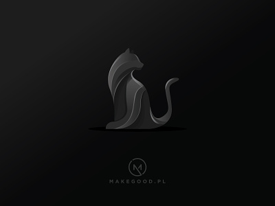 Black Cat logo design animal logo brand design branding cat cats design icon logo logos makegood