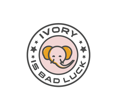 Ivory is Bad Luck logo logo design