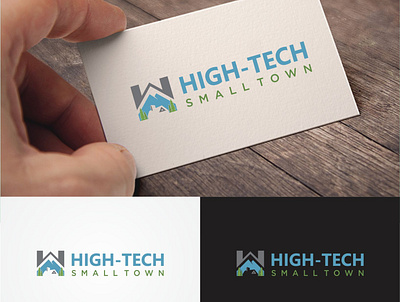 Logo for High Tech Small Town logo logo design