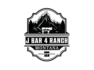 J Bar 4 Ranc logo logo design