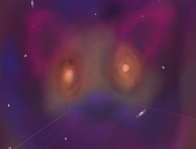 Cosmic Cat art artist cat content cosmic creator design drawing galaxy illustration illustrator pastel