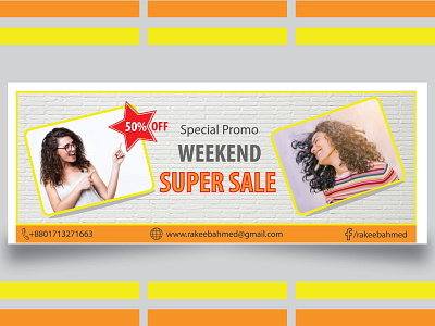 Social media cover photo for week end super sale