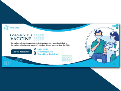 Facebook cover Photo templates regarding corona virus vaccine ads be hero business cover meeting profile vaccination