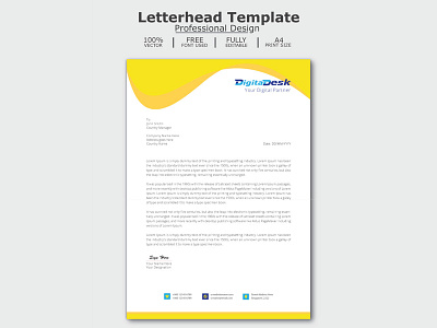 Business letterhead template ai business corporate letterhead template