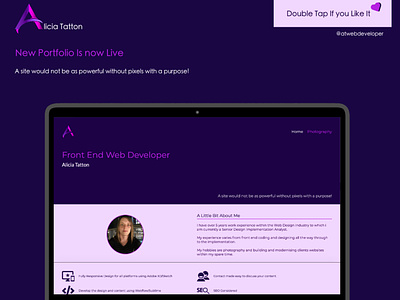 New portfolio now live @ www.atwebdeveloper.co.uk branding design logo ui ux web webdesign webdesigner webdeveloper website