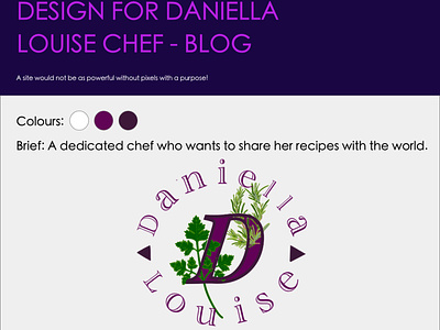 Logo Design For Chef Daniella Blog art branding design flat logo procreate ui ux web webdesign webdesigner