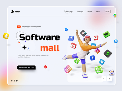 Software mall design graphic design typography ui web