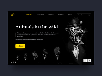 Protection of animals and plants design illustration motion graphics ui