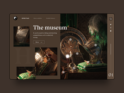 Museum design graphic design illustration ui web