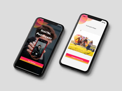 Digital Photocard app design minimal ui ux