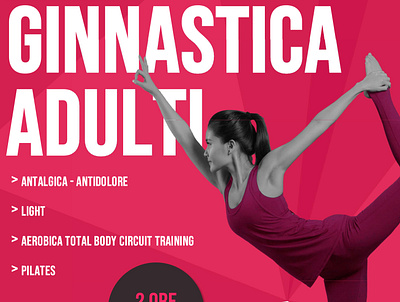 Adult gymnastics flyer branding design graphic design