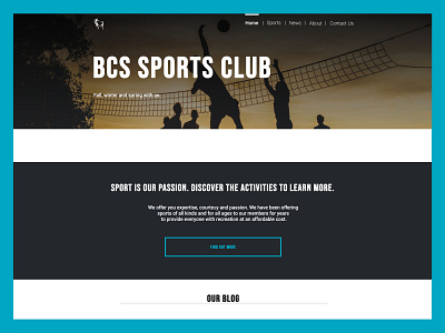 BCS Sports Club - Web Design