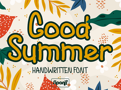 Good Summer a Handwritten Font branding created cute font display font display typeface fancy font font funnyfont logo packaging