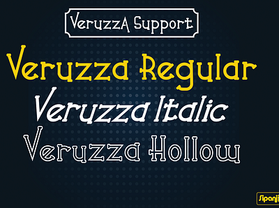 Veruzza Font branding created cute font design display font display typeface fancy font font funnyfont logo packaging seriffont