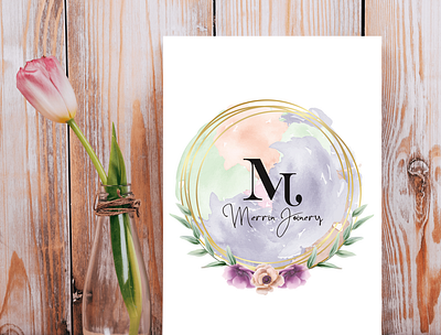 Watercolor feminine logo branding female logo feminine logos logo logodesign mordern logo signature logo stylish logo unique logo watercolor logo