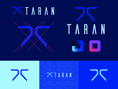 Taran Armstrong Logo blue brand branding geometric icon iconography illustrator logo logo mark neon retro scifi synthwave vector