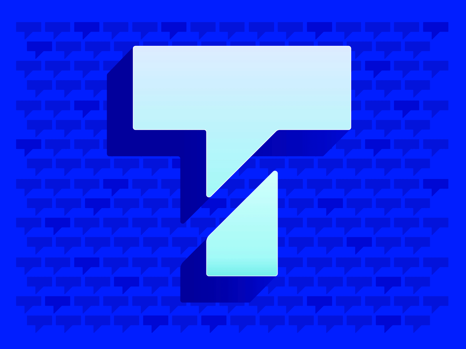 Hello From Textline blue gradient illustration logo textline