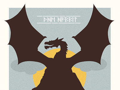 The Hobbit Poster WIP dragon lotr poster screen print smaug the hobbit tolkien