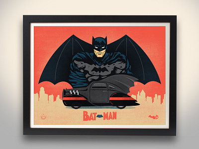 Batman75 75 batman batmobile classic comicbook comics dc illustration retro vector