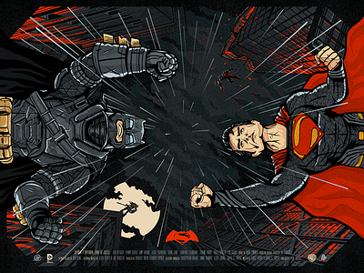 Batman v Superman batman comic film graphic illustration movie novel photoshop poster superman woman wonder