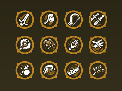 World of Warcraft Class Icons game icons illustration vector world of warcraft