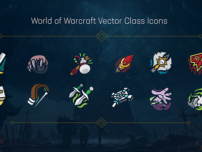 World Of Warcraft Vector Class Icons By Harlan Elam On Dribbble