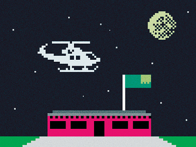 Choplifter 8-Bit - 1982 8 bit arcade atari choplifter fun helicopter moon pixel play retro vector video game